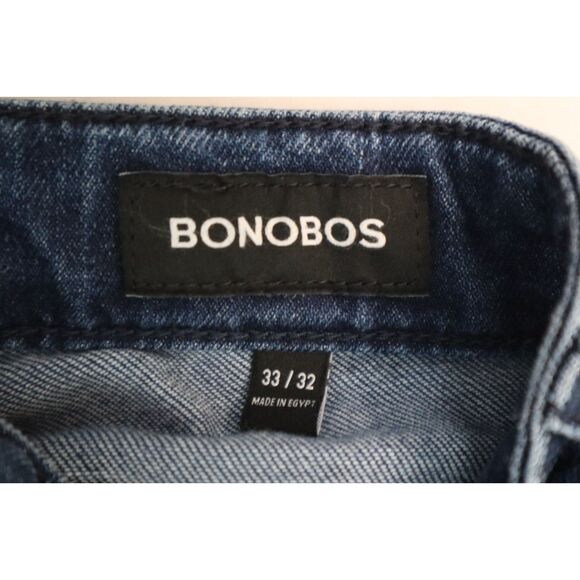 Bonobos B4133 Men's Sz 33x32 Dark Blue Premium Stretch Slim Fit Denim Jeans - Picture 4 of 13